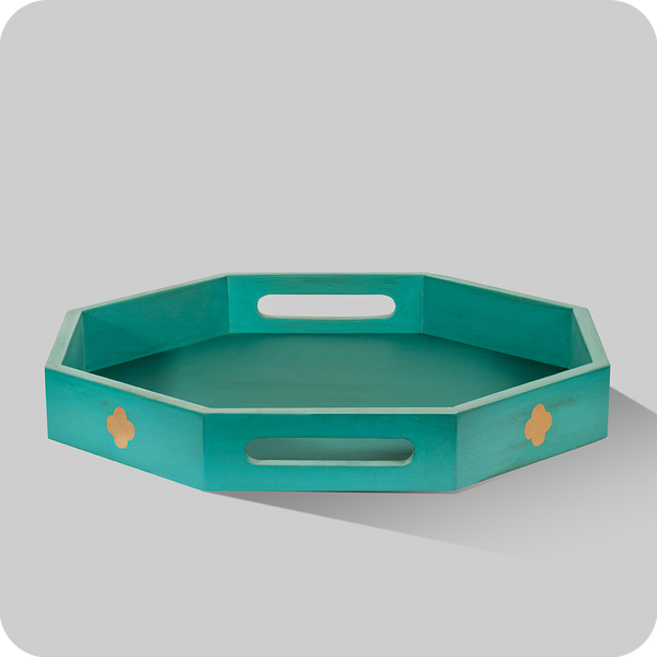 Clover Tray (Octagon) - Turquoise