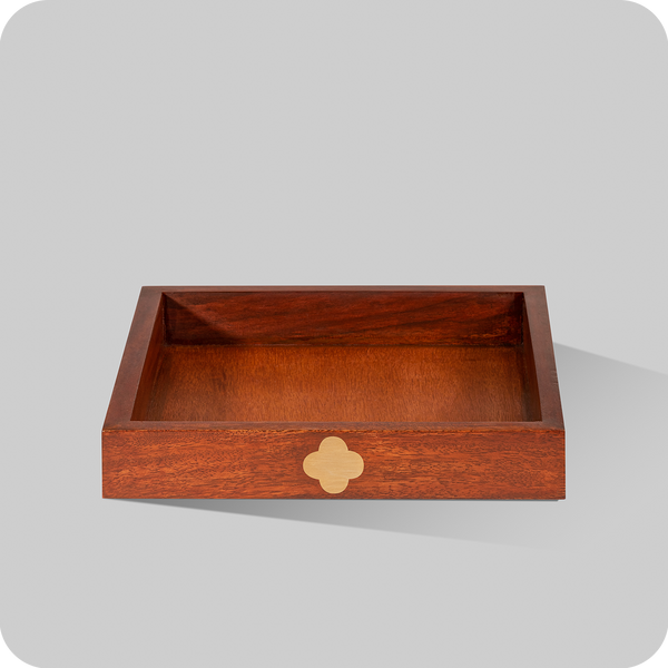 Clover Tray (Square) - Brown