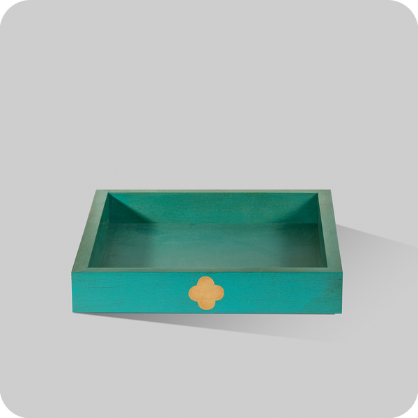 Clover Tray (Square) - Turquoise