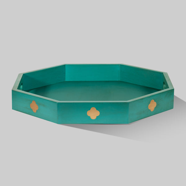 Clover Tray (Octagon) - Turquoise